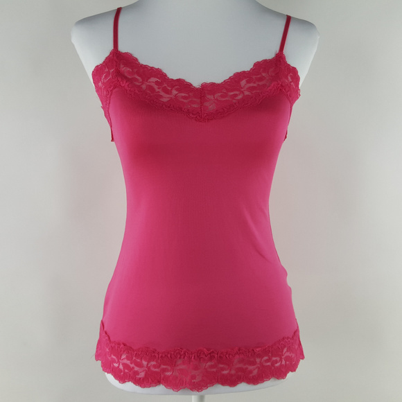 White House Black Market Tops - White House Black Market Pink Lace Cami Size XS